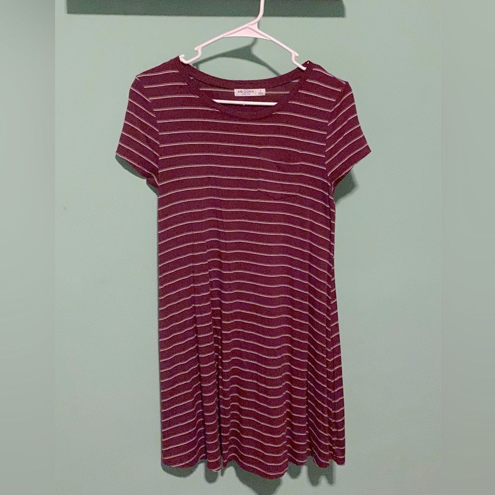 Arizona Jean Company Women’s Swing Striped T-shirt Dress
